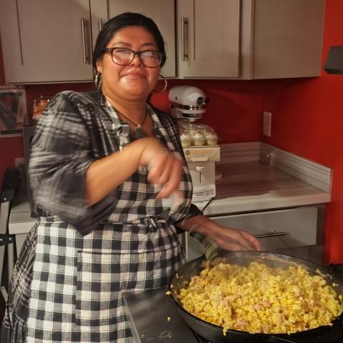 Stirring Eggs for Breakfast